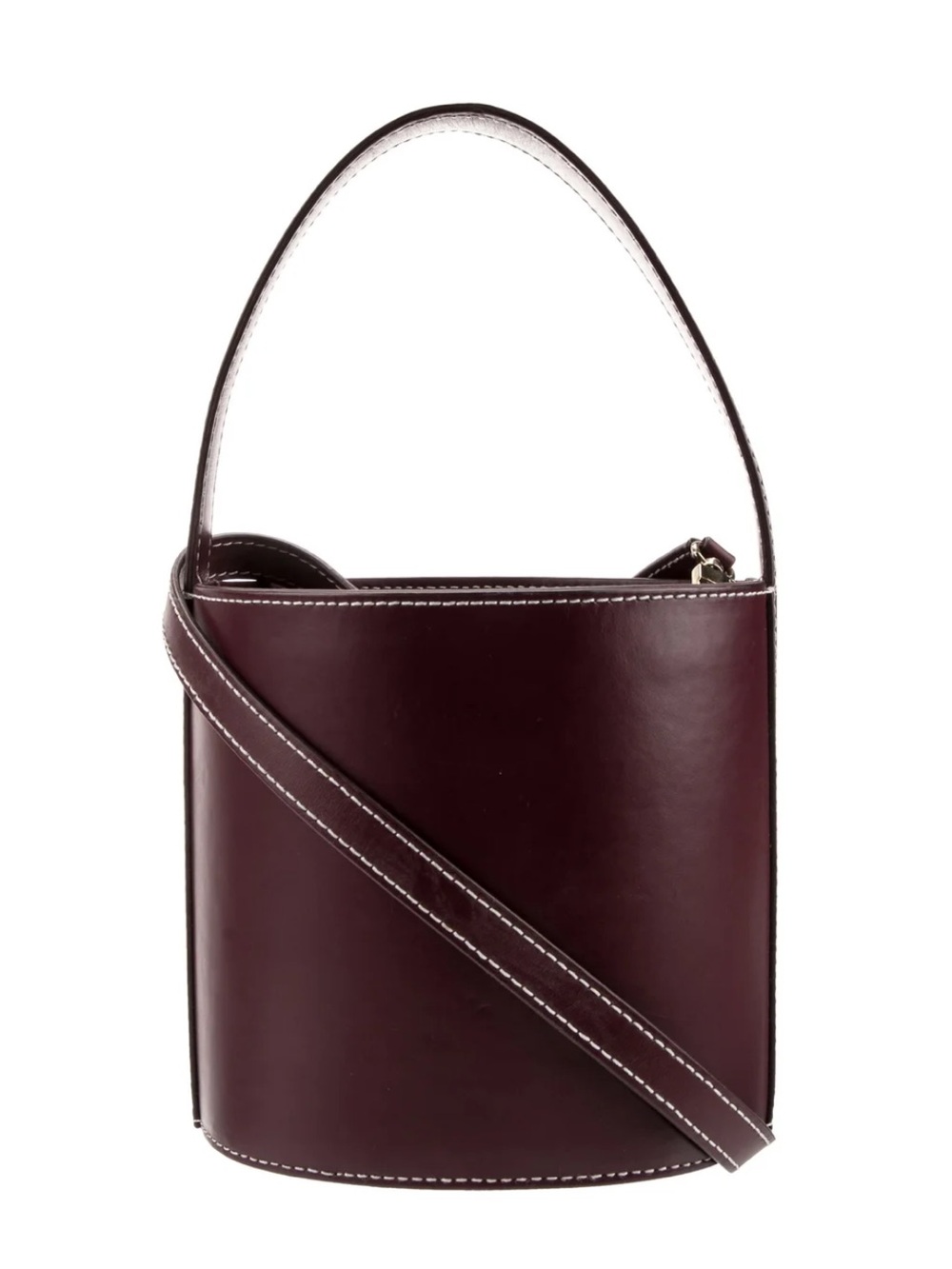 NEW STAUD Red Leather Bucket Bag